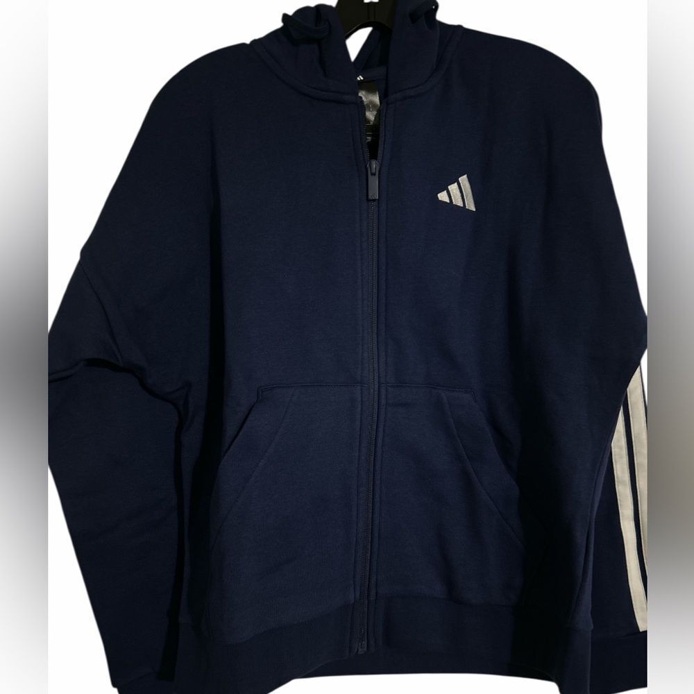 Adidas Women's Blue Hoodie Jacket
